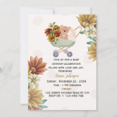 Boho Uitnodiging voor Baby Shower Bewerkbare Templ (Voorkant)