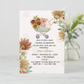 Boho Uitnodiging voor Baby Shower Bewerkbare Templ (Staand voorkant)
