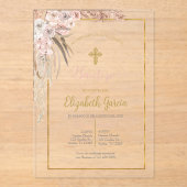 Boho uitnodiging voor doop (Voorkant)