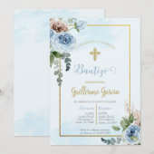 Boho uitnodiging voor doop (Voorkant / Achterkant)