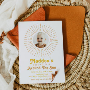 Boho uitnodiging voor tweede reis rond de zon