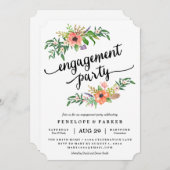 Boho uitnodiging voor verlovingsfeest (Voorkant / Achterkant)