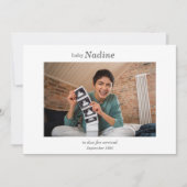 Boho Ultrasound Photo Pregnancy Announcement Card Kaart (Voorkant)