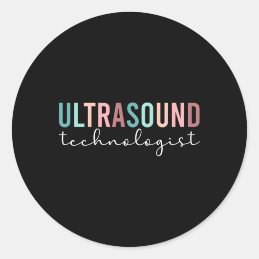 Boho Ultrasound Technoloog Ultrasound Tech Ronde Sticker (Voorkant)