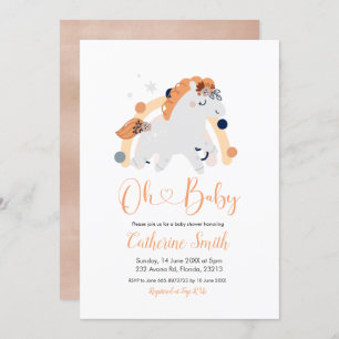 Boho Unicorn Baby shower Uitnodiging