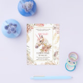 BOHO UNICORN Baby Shower Uitnodigingen Aquarel Flyer (Enkel)