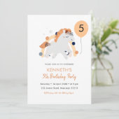 Boho Unicorn Birthday Uitnodiging (Staand voorkant)