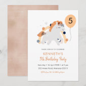 Boho Unicorn Birthday Uitnodiging (Voorkant / Achterkant)