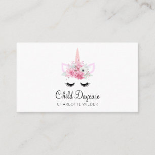 Boho Unicorn Child Daycare Visitekaartje