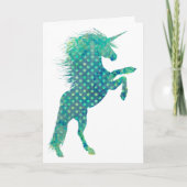 Boho Unicorn in Shades of Blue,Moederdag Kaart (Voorkant)