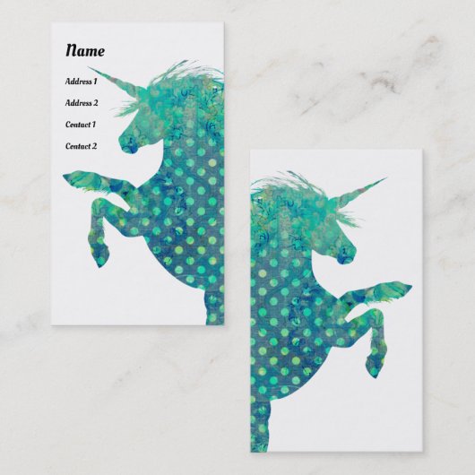  Boho Unicorn Visitekaartje (Voorkant / Achterkant)