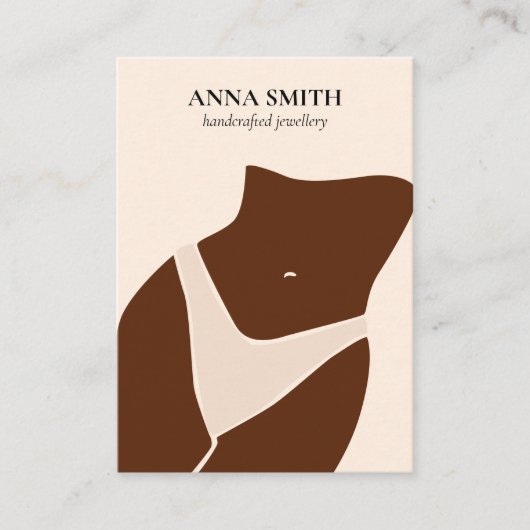 Boho, uniek Belly Button Piercing Display Cute Visitekaartje (Voorkant)