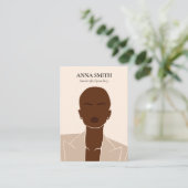 Boho, uniek, inclusief vrouwelijk computerscherm B Visitekaartje (Staand voorkant)
