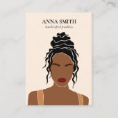 Boho, uniek, inclusief vrouwelijk computerscherm B Visitekaartje (Voorkant)