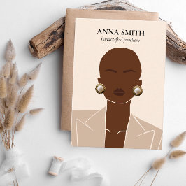 Boho, uniek, inclusief vrouwelijk computerscherm B Visitekaartje