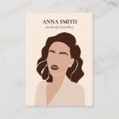 Boho, uniek, inclusief 'Woman Stud Earring Display Visitekaartje (Voorkant)