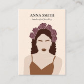 Boho, uniek, inclusief 'Woman Stud Earring Display Visitekaartje (Voorkant)
