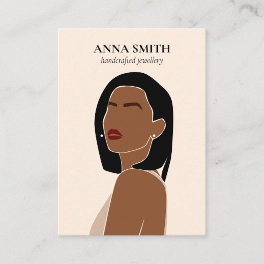 Boho, uniek, inclusief 'Woman Stud Earring Display Visitekaartje (Voorkant)