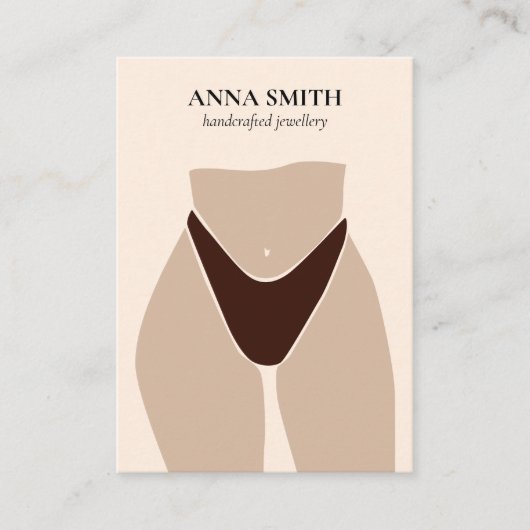 Boho - unieke Belly Button Piercing Display Cute B Visitekaartje (Voorkant)