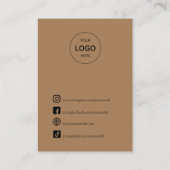 Boho - unieke Belly Button Piercing Display Cute B Visitekaartje (Achterkant)