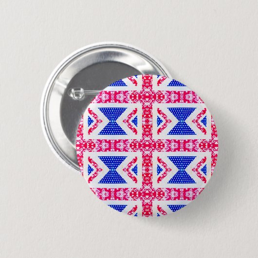 boho union jack ronde button 5,7 cm (Voorkant /achterkant)