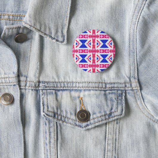 boho union jack ronde button 5,7 cm (In situ)