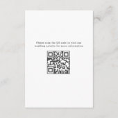 Boho vakantie botanische bruiloft details informatiekaartje (Achterkant)