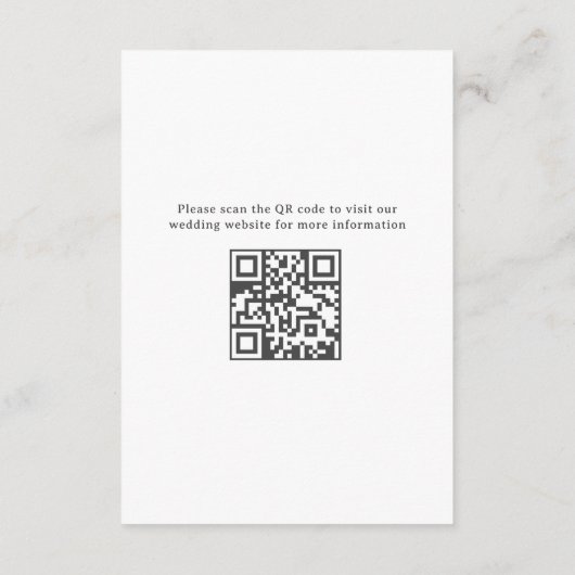 Boho vakantie botanische bruiloft details informatiekaartje (Achterkant)