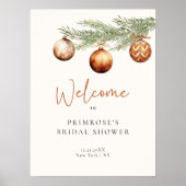 Boho Vakantie Bruidsdouche Winter Welkom Poster (Voorkant)