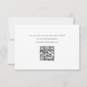 Boho Vakantie Huwelijk QR Code RSVP Kaartje (Achterkant)