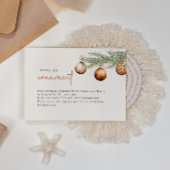 Boho vakantie Vrijgezellenfeest Breng een Ornament Informatiekaartje