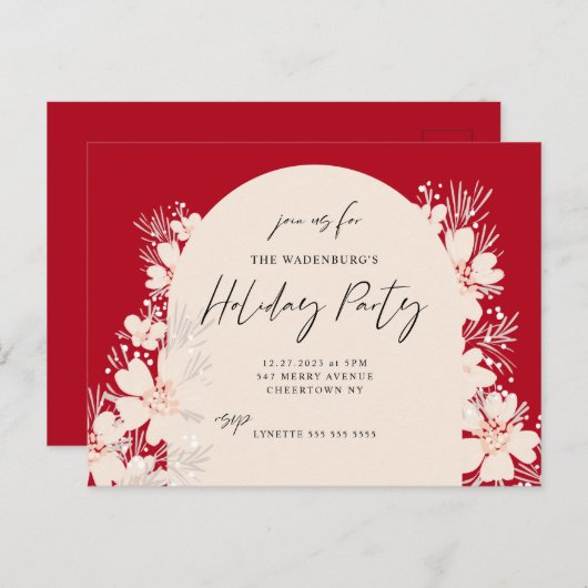 Boho Vakantiefeest in Desert Red Briefkaart (Voorkant / Achterkant)