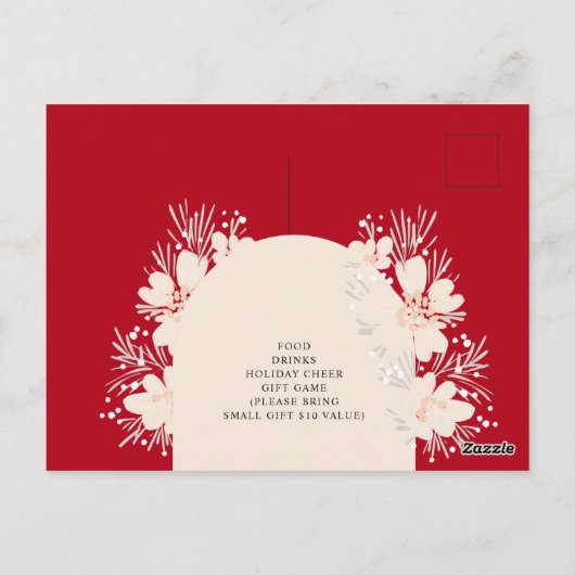 Boho Vakantiefeest in Desert Red Briefkaart (Achterkant)