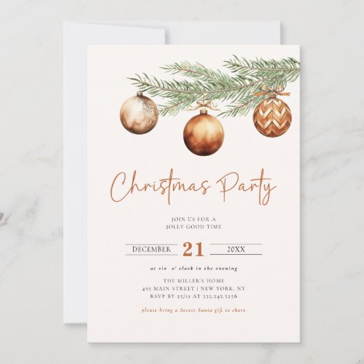 Boho Vakantiefeest Winteruitnodiging Kaart (Voorkant)