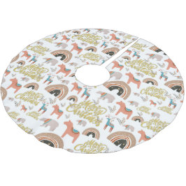 Boho vakantieseizoen kerstboom rok