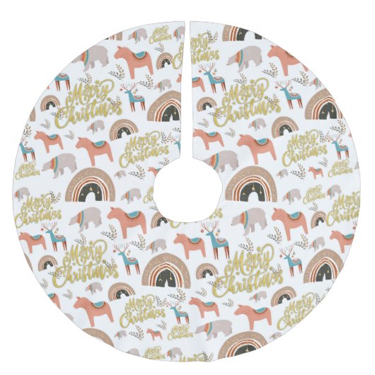 Boho vakantieseizoen kerstboom rok (Voorkant)