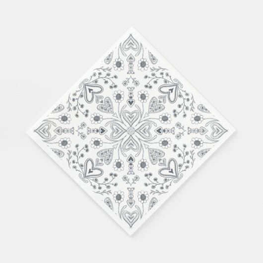 Boho Valentijn Garden Servet (Hoek)