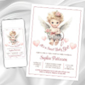 Boho Valentijn Liefje Cherub Baby Shower Kaart