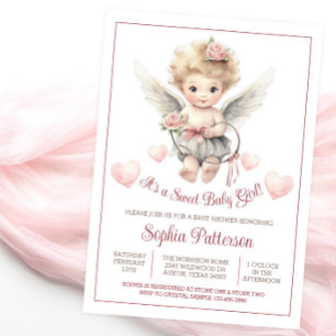 Boho Valentijn Sweetheart Cherub Baby shower Kaart