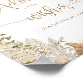 Boho valentijnsadvies en wensen voor pasgetrouwden poster (Hoek)