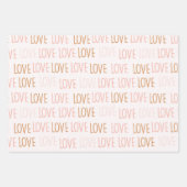 Boho Valentijnsdag pastel houdt van hart Inpakpapier Vel (Voorkant 3)