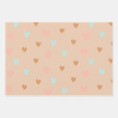 Boho Valentijnsdag pastel houdt van hart Inpakpapier Vel (Voorkant 2)