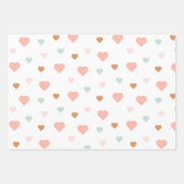 Boho Valentijnsdag pastel houdt van hart Inpakpapier Vel (Voorkant)