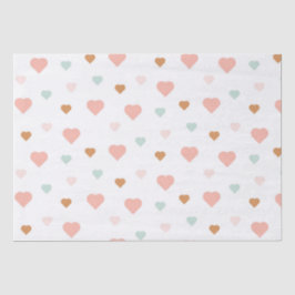 Boho Valentijnsdag pastel houdt van harten Wrappin Tissuepapier
