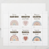 Boho Valentijnsdagkaarten voor kinderen in de klas Briefhoofd (Voorkant / Achterkant)