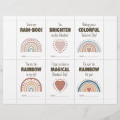 Boho Valentine’s Day Cards for Kids Classroom Briefhoofd (Voorkant)