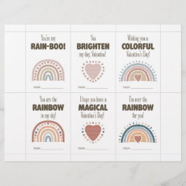 Boho Valentine’s Day Cards for Kids Classroom  Briefhoofd