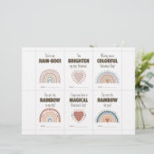 Boho Valentine’s Day Cards for Kids Classroom Briefhoofd (Staand voorkant)