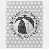 boho veegt zwarte basketbal fleece deken (Voorkant)