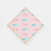 Boho Veer Baby Shower Papieren Servetten (Hoek)